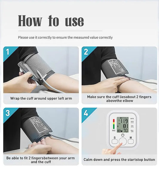 Digital Blood Pressure Monitor – Automatic Upper Arm BP Machine