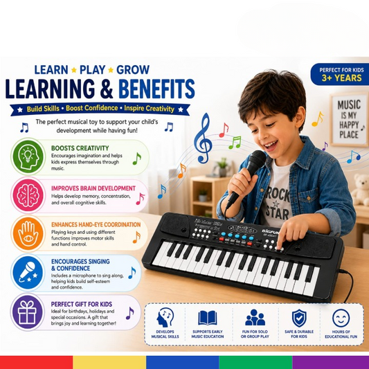 Electronic Keyboard Piano 37-Key– Musical Toy